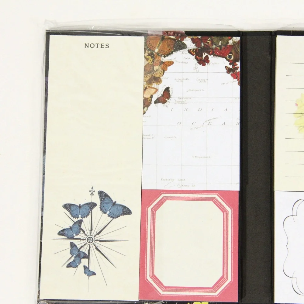 Galison Sticky Note Set NEW Stationery Gift Butterflies Colorful Flowers